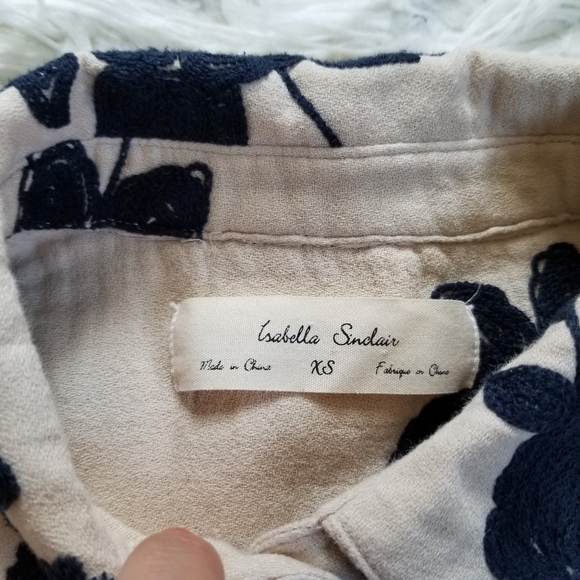 Anthropologie Isabella Sinclair Embroidered Shirt - Picture 4 of 10